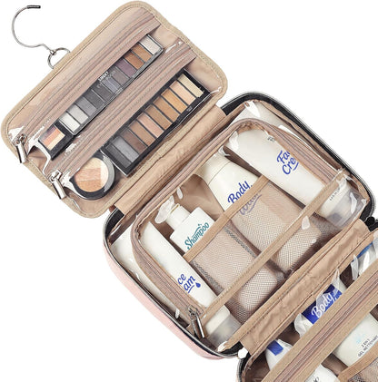 Travel Toiletry Bag for women, Portable Hanging makeup Organizer