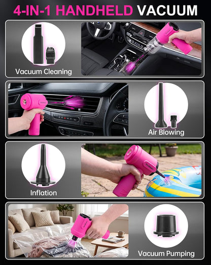 Car Cleaning Kit with Mini Vacuum, Car Detailing Kit Interior