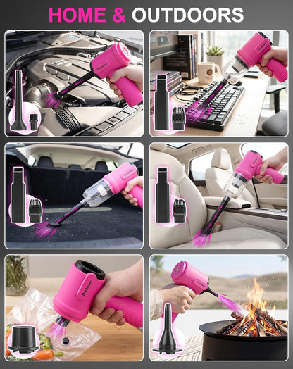 Car Cleaning Kit with Mini Vacuum, Car Detailing Kit Interior