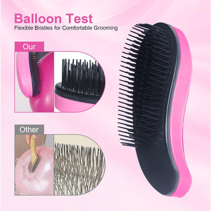 Small Dog Brush, Skin-friendly Soft Bristles (Pink)