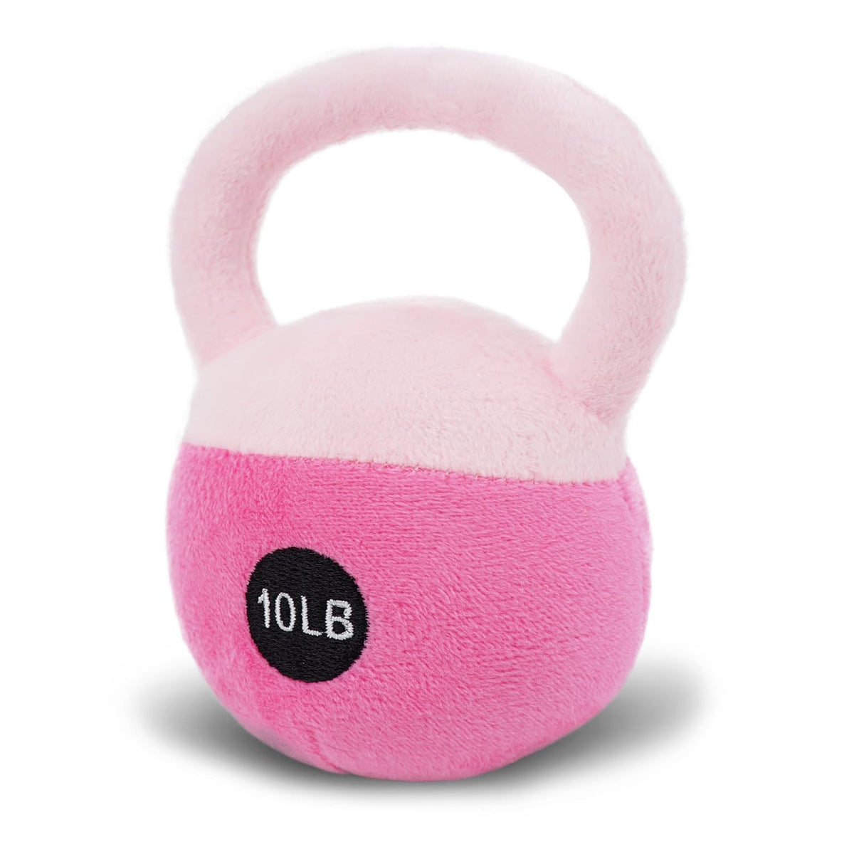 5" Pink Kettlebell Plush Baby Rattle Sensory Toy