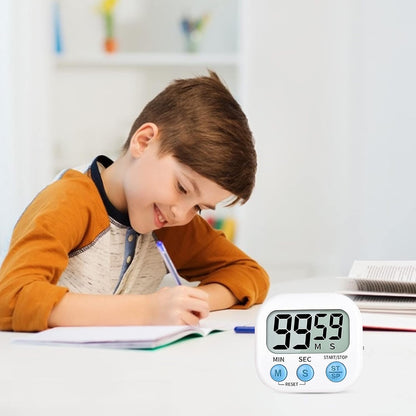Timer for Kids,Kitchen Timer Digital,Magnetic Back,Loud Ring,Stand for Cooking,Classroom,Bathroom,Teachers,Kids 2 Pack, White Pink