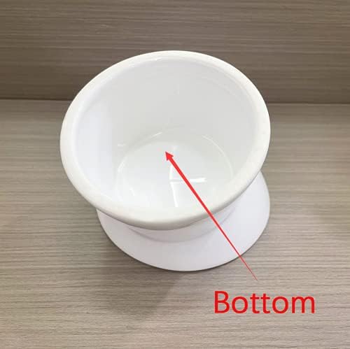 Pink Small Ceramic Raised Cat Bowls, Tilted Elevated Food or Water Bowls, Stress Free, Backflow Prevention, Dishwasher and Microwave Safe, Lead & Cadmium Free