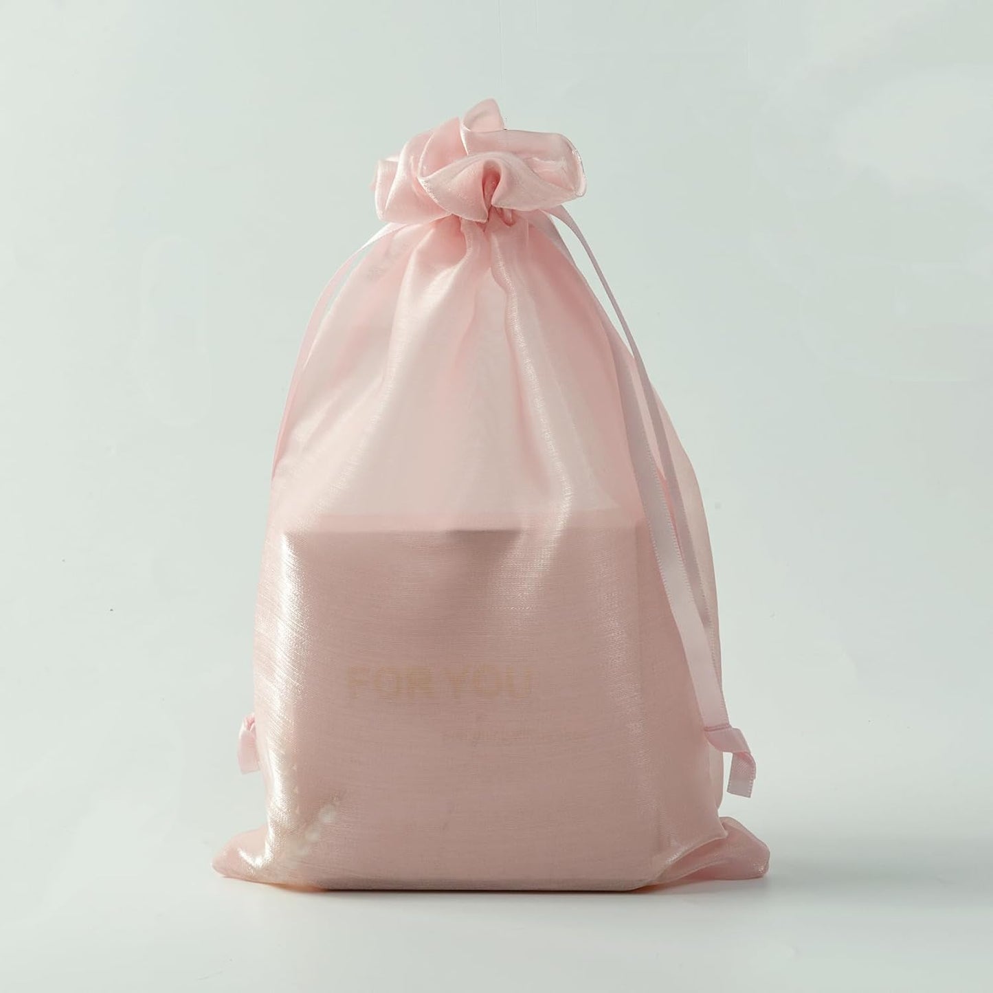 20 Pcs Pink Small Organza Bags 6X9 inch for Wedding Favors with Drawstring, Mini Mesh Gift Bags Jewelry Pouch for Candy Bridal Shower Party Favor Baby Shower Christmas