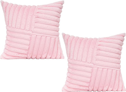 Pink Valentines Decorative Throw Pillow Covers 18x18 Set of 2