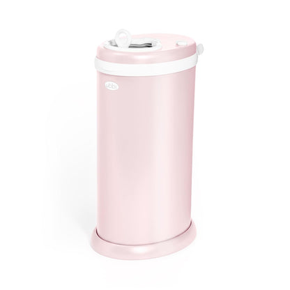 Stainless Steel Diaper Pail, No Special Bags, Odor-Locking, Blush Pink