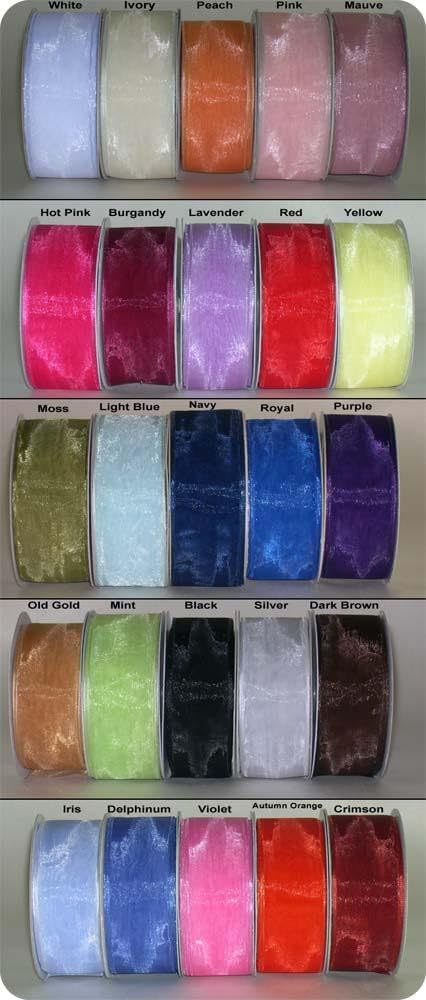 Sheer Organza Wired Ribbon - Wire Edged Ribbon for Floral Decor, Table Arrangements, Apparel Embellishment & More - 1-1/2" Peach 25yd Spool
