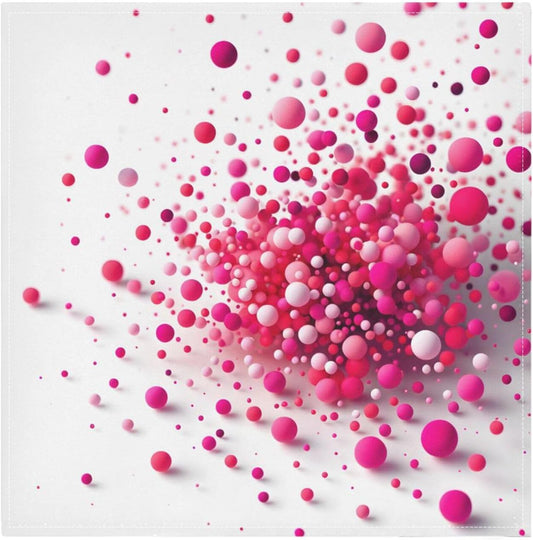 susiyo Pink Polka Dots Cloth Napkins 6 Pcs 20x20 inch Polyester Cocktail Napkins Set for Dinner Decorative