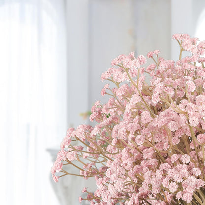 N&T NIETING10 PCS Babys Breath Artificial Flowers Fake Babys Breath Flowers Artificial Bulk Dusty Pink Gypsophila Bouquets Real Touch Faux Flowers for Wedding Floral Arrangement Party Home Decoration