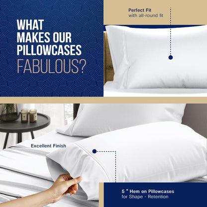 . 100% Egyptian Cotton Standard/Queen Size Pillow Cases Set of 2-1000 Series Lonestar Lovin' Pillow Cover (Blush), Soft, & Cooling Pillowcases Set of 2 for Standard/Queen Pillows