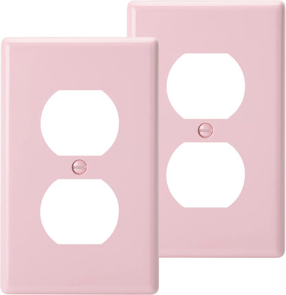 Bates- Duplex Receptacle Wall Plates, 2 Pack, Pink, Electrical Outlet Cover Plates, Electric Outlet Cover, Wall Outlet Cover, Outlet Plate, Outlet Wall Plate, Wall Outlet Cover Plate