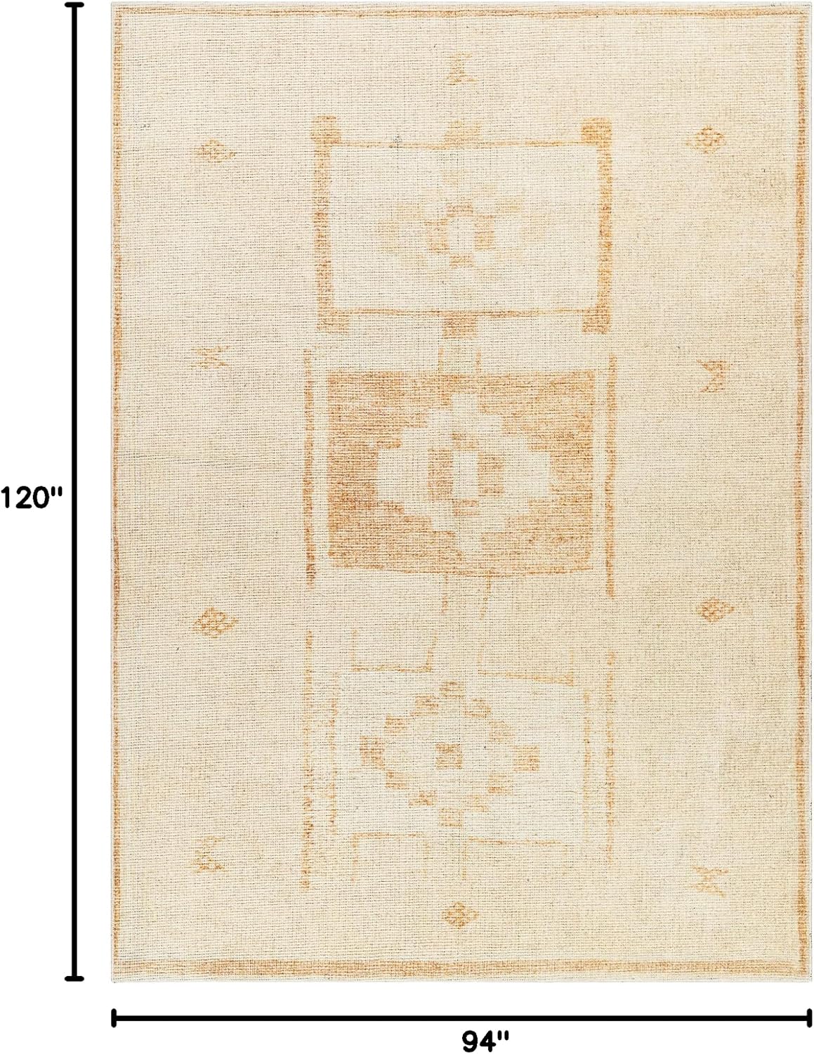 x Becki Owens Solana Medallion Area Rug , 7'10" x 10', Peach