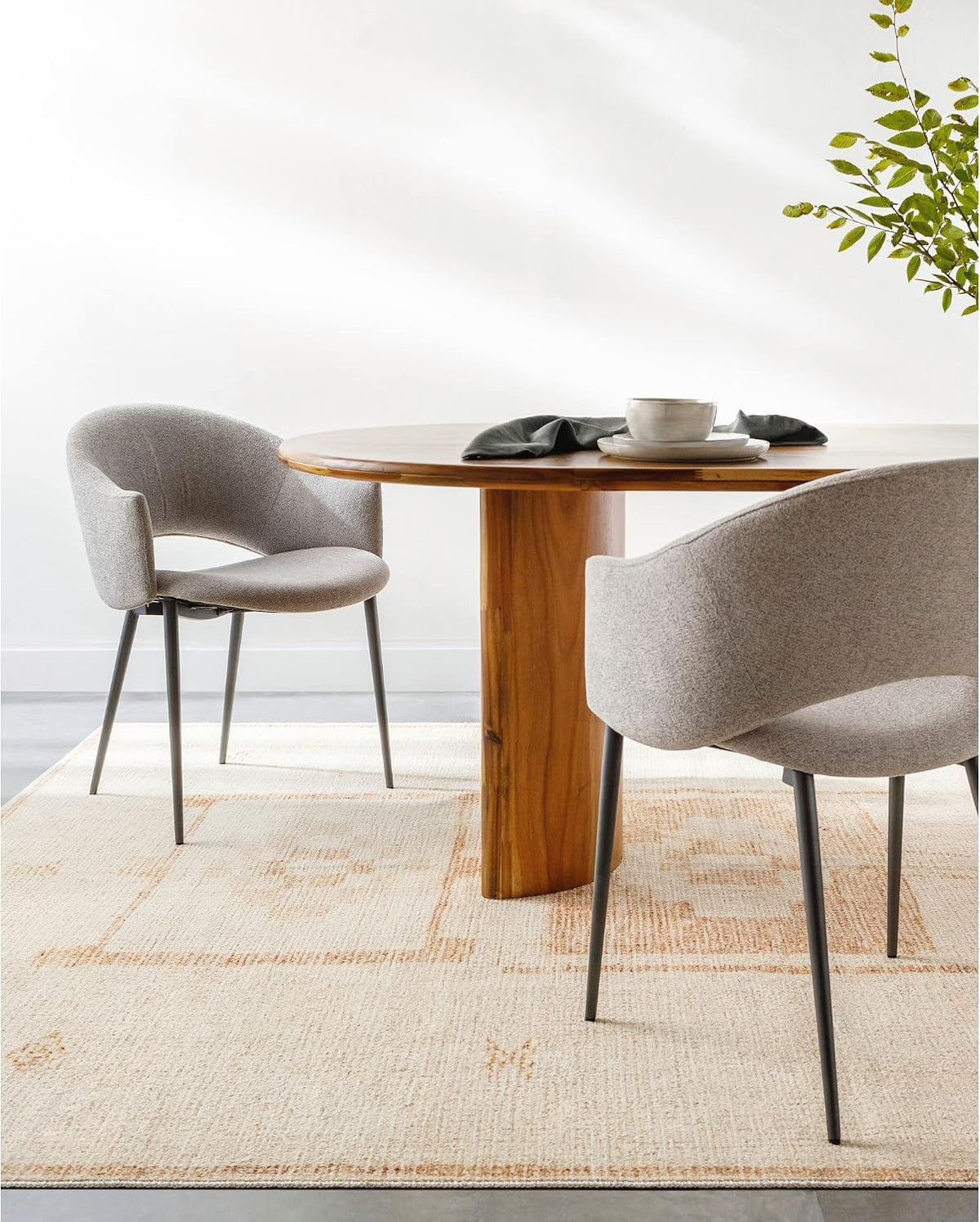 x Becki Owens Solana Medallion Area Rug , 7'10" x 10', Peach
