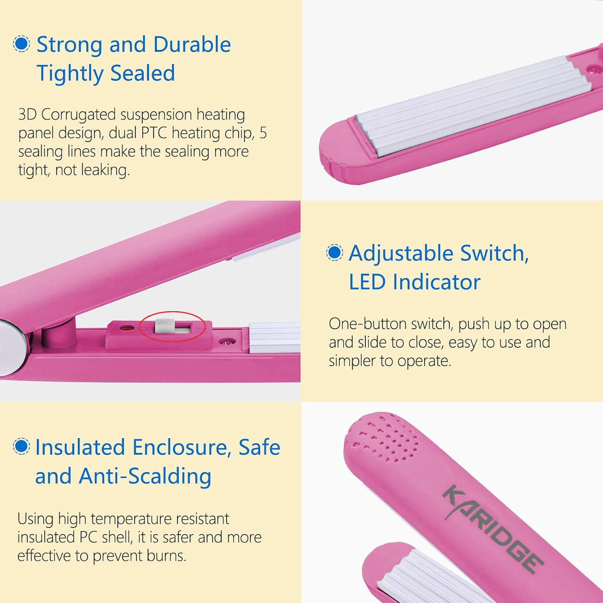 chip Bag Sealer Mini, Handheld Heat Sealer for Chip Bags and Mylar Bags, Portable Bag Resealer for Food Storage - Pink