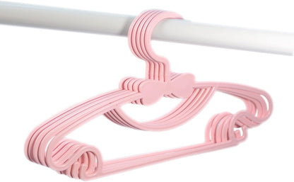 10pcs Kids Clothes Hangers - Baby & Toddler Plastic Hangers (Pink, 10pcs)