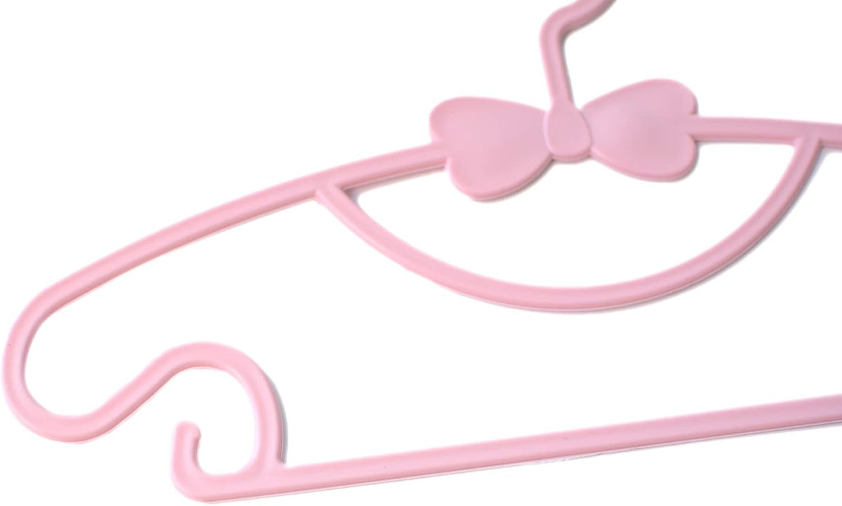 10pcs Kids Clothes Hangers - Baby & Toddler Plastic Hangers (Pink, 10pcs)
