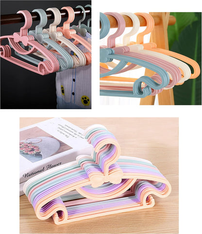 10pcs Kids Clothes Hangers - Baby & Toddler Plastic Hangers (Pink, 10pcs)