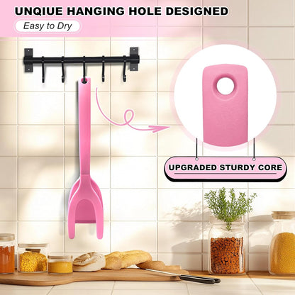 Silicone Spatulas, High Heat Resistant BPA Free Cooking Tongs, Silicone Kitchen Utensils, Spatula Tong, Egg Flipper Spatula for Non Stick Frying Pan, Ideal Cookware for Fish, Eggs, Pancakes