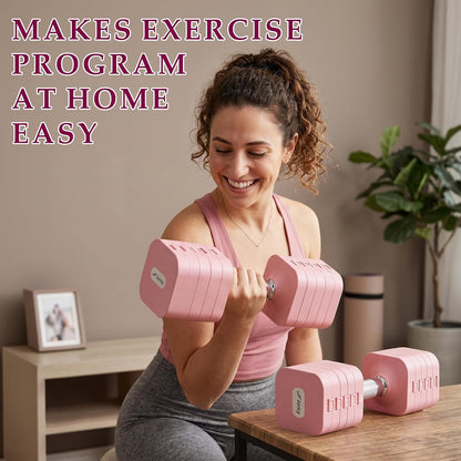 Adjustable Dumbbell Set 10LBS 20LBS 25LBS Dumbbells Set of 2 Hand Weights