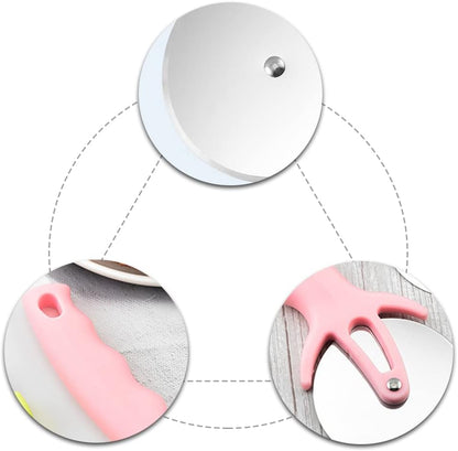 Pizza Cutter Wheel, Kitchen Premium Stainless Steel Pink Pizza Cutter, Super Sharp Blade Pizza Slicer, Easy To Clean (Pink)