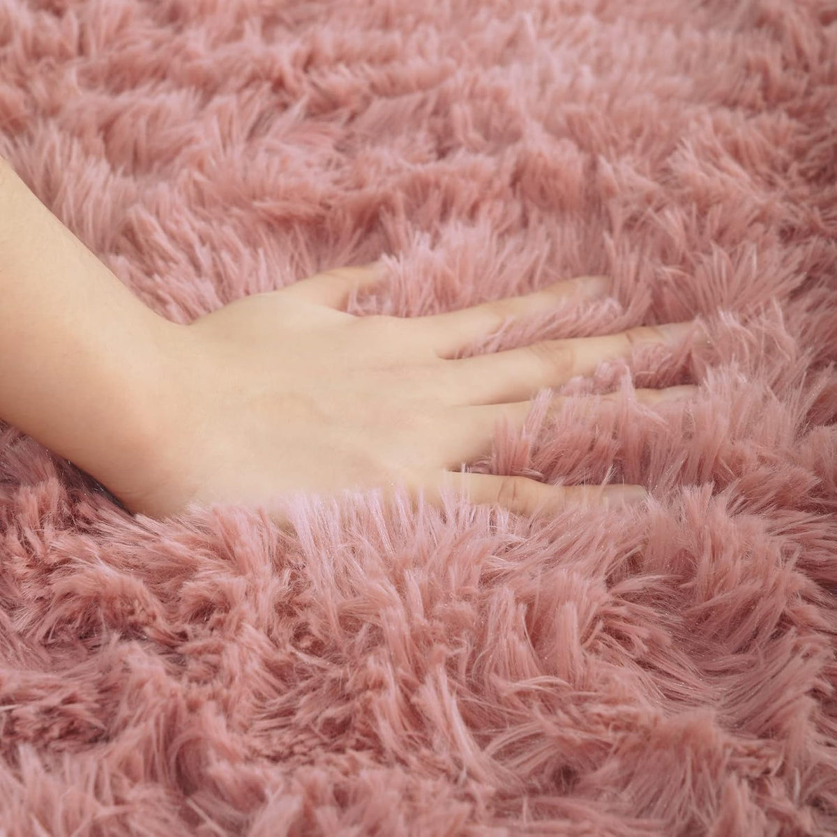 3x5 Fluffy Rug Soft Carpets for Kids Room Living Room,Blush