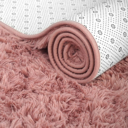 3x5 Fluffy Rug Soft Carpets for Kids Room Living Room,Blush