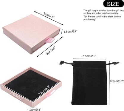 Jewelry Gift Box, Necklace Bracelet Organizer for Birthday (Pink)