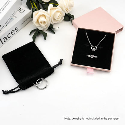 Jewelry Gift Box, Necklace Bracelet Organizer for Birthday (Pink)