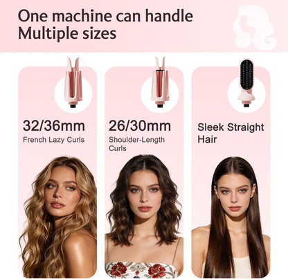 3 in1 Curling Iron:Curling Iron with Brush