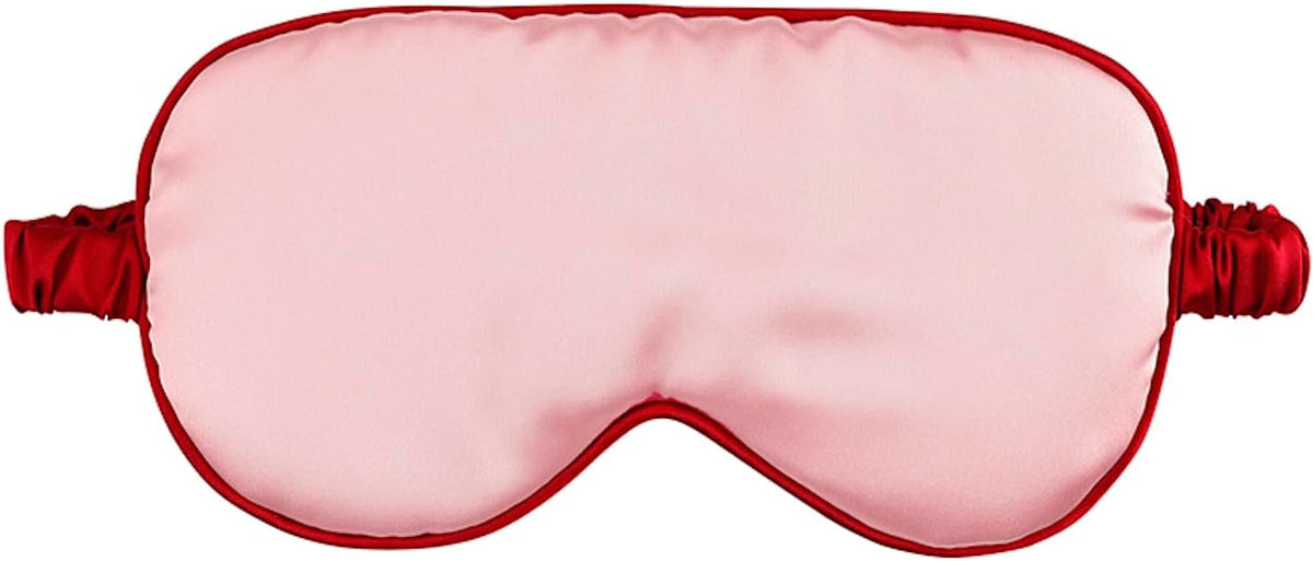 Accessories - Soft Silky Eye Masks for Sleeping - Satin Sleep Mask in an Ornament, One Size, Rose Pink