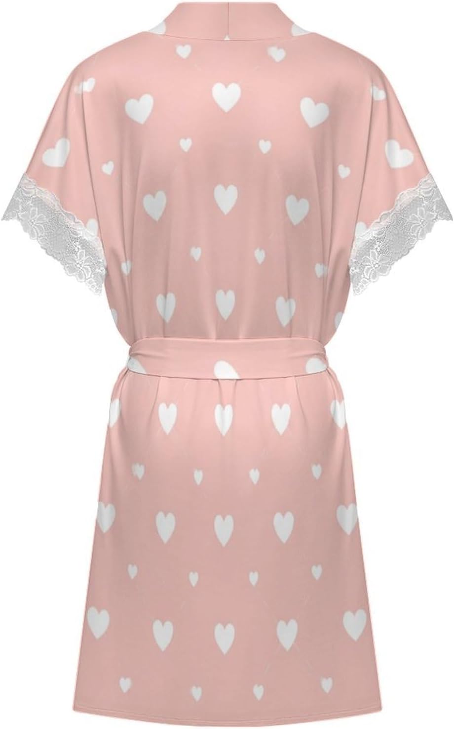 Red Pink Hearts Womens Robe Valentines Bath Robe Sexy Robes for Women