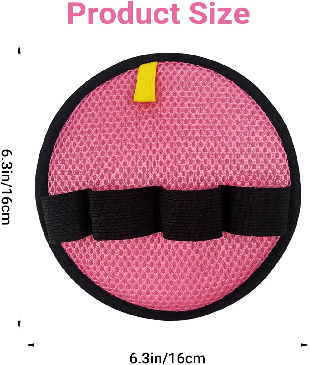 Pet Hair Removal Glove,Circular Reusable Grooming Gloves,4Pack,Pink
