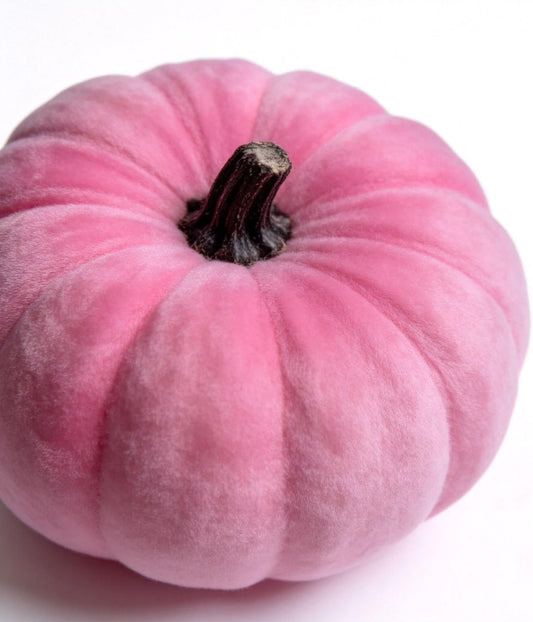 12 Pack Assorted Small Velvet Pumpkins – Assorted Sizes Faux Fabric Pumpkins in Soft Pastel Pink, Foam Pumpkins Farmhouse Thanksgiving Table Centerpiece Halloween Decor