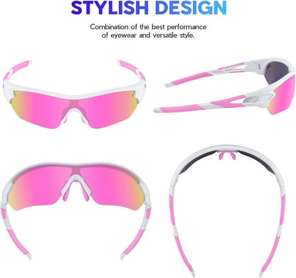 Polarized Sports Sunglasses for Men Women Youth