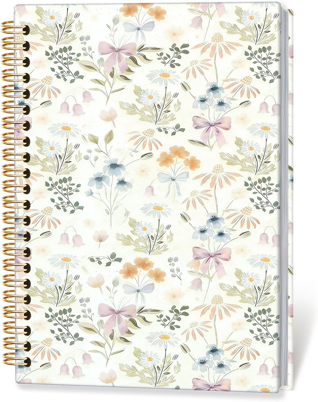 Cute Spiral Notebook Journal for Women,Journal for Teen Girls Floral Pastel Pretty Hardcover Spiral Notebook for Women School Aesthetic Pink Journal for Teen Girls 5.5x8.3