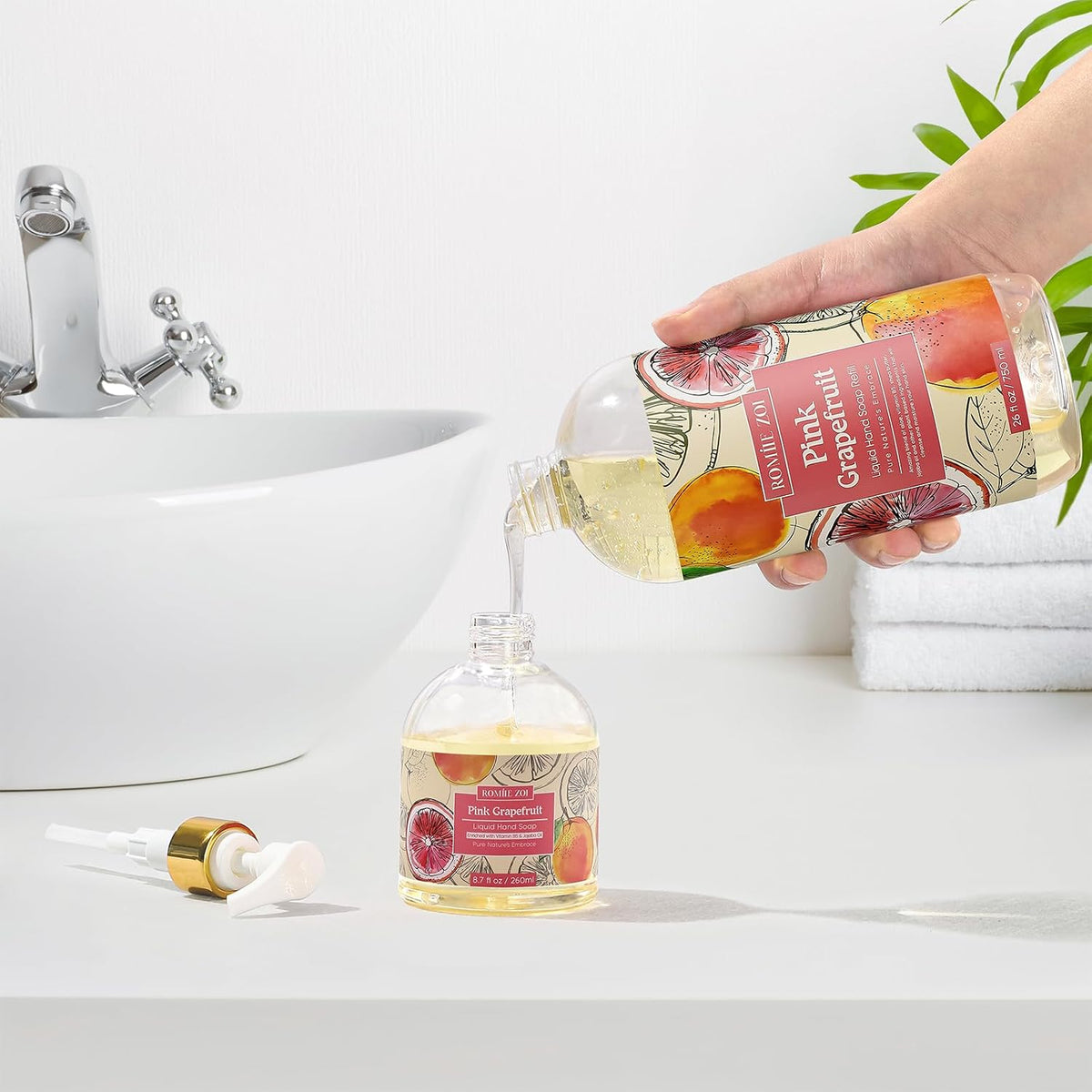 Liquid Hand Soap Refill, Pink Grapefruit, 750ml/26 FL OZ