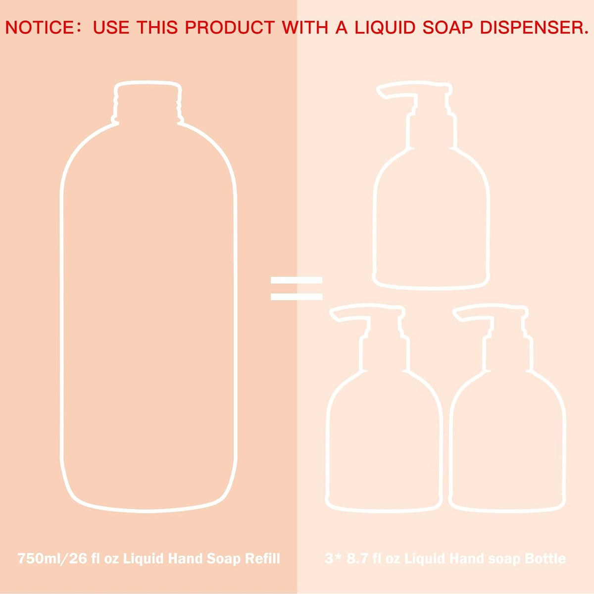 Liquid Hand Soap Refill, Pink Grapefruit, 750ml/26 FL OZ