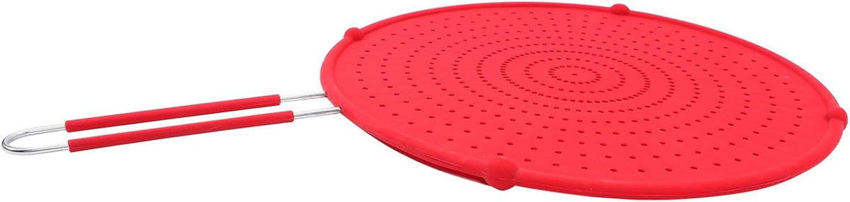 Silicone Splatter Screen Oil Guard Pink Long Handle