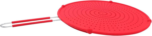 Silicone Splatter Screen Oil Guard Pink Long Handle