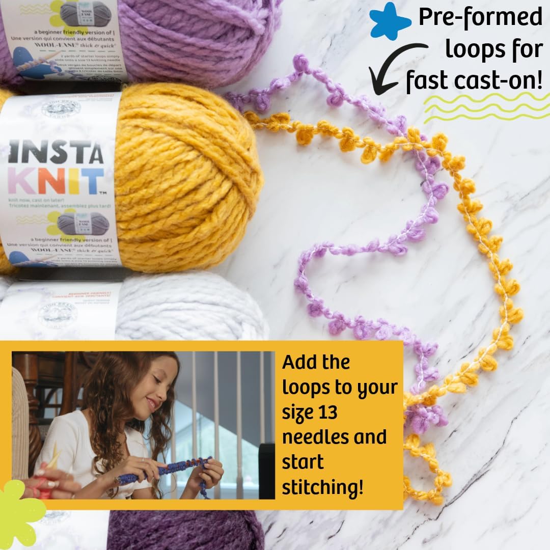 InstaKnit Yarn, Me and The Giant Peach, Orange, 3 Pack