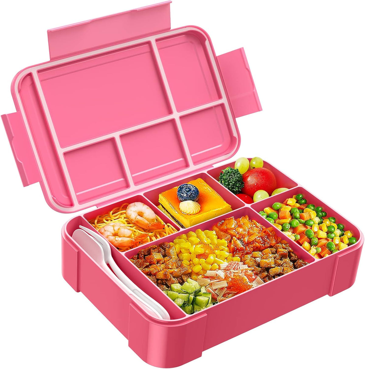 Jelife Kids Bento Box Lunch Box - Leakproof 6 Compartments Bento Lunchbox