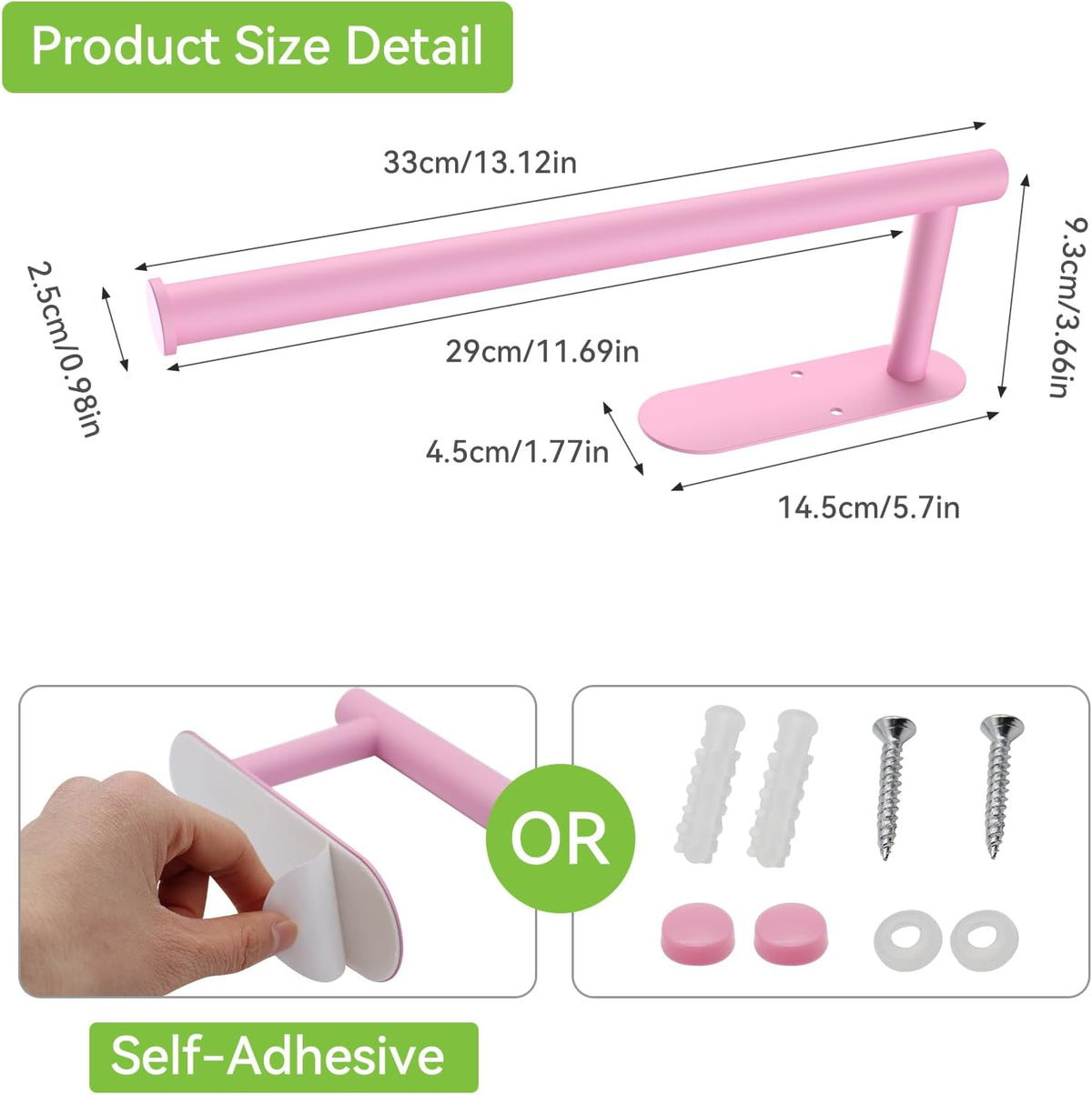 Pink Paper Towel Holder Under Cabinet No Drilling