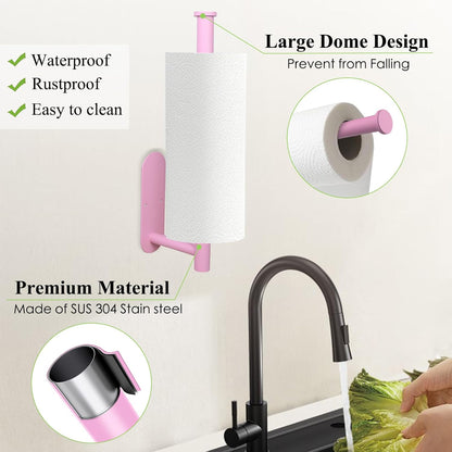 Pink Paper Towel Holder Under Cabinet No Drilling