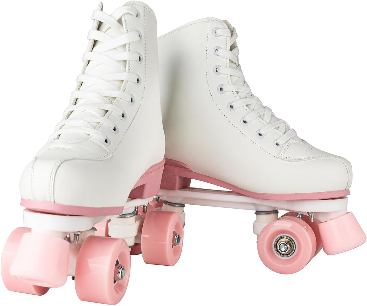 Women's High-top Roller Skates - PU Leather Indoor/Outdoor Four-Wheel Skates