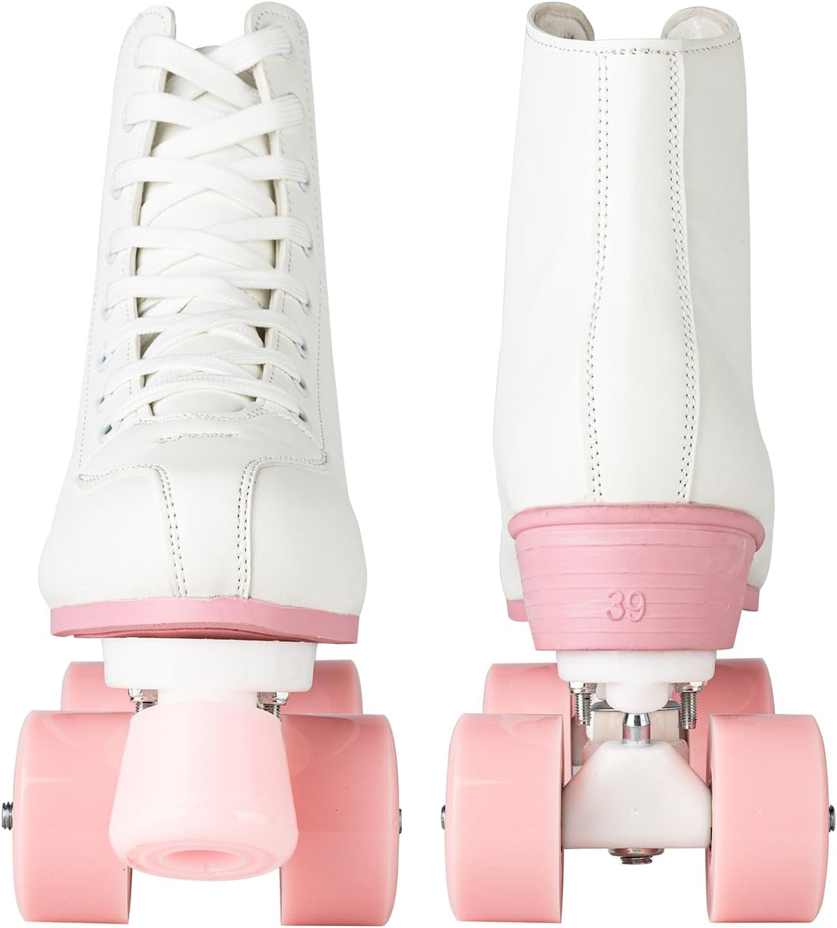 Women's High-top Roller Skates - PU Leather Indoor/Outdoor Four-Wheel Skates