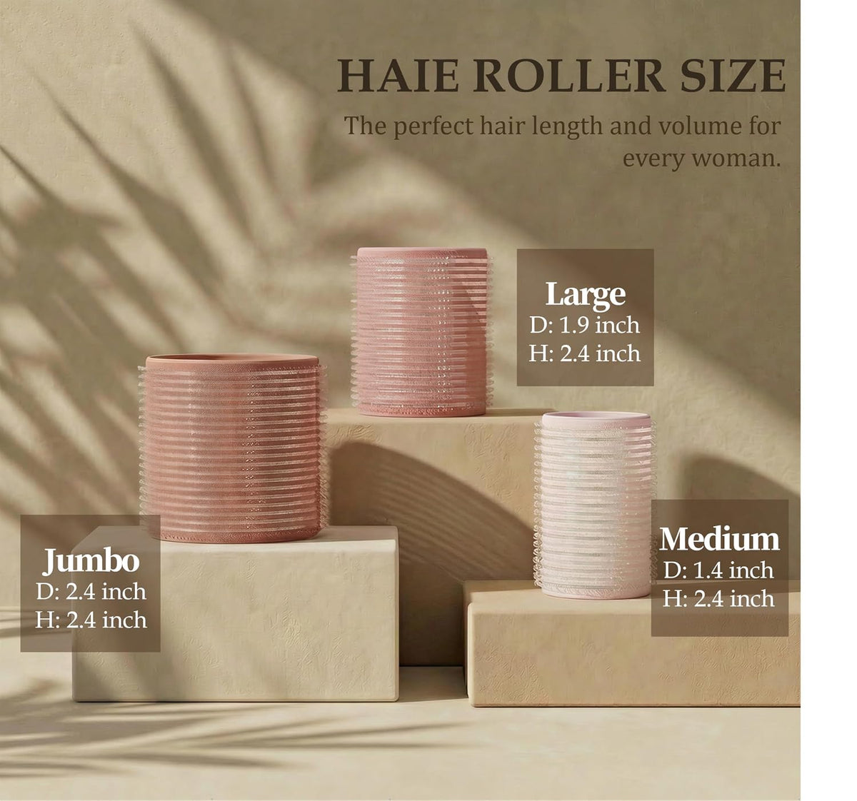 18pcs Ceramic Thermal Hair Rollers,Curlers for Long Medium Short Hair