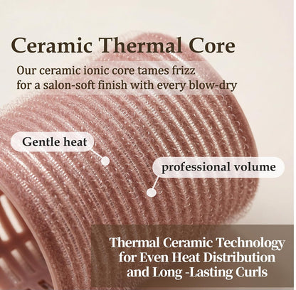 18pcs Ceramic Thermal Hair Rollers,Curlers for Long Medium Short Hair