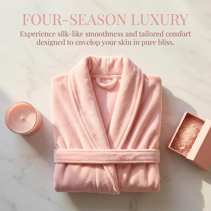 Long Bath Robe for Women, Cozy Smooth Breathable Women's Robe