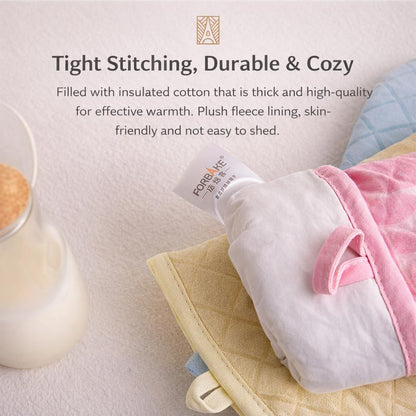 FORBAKE Heat Resistant Oven Mitts, 2-Pack (Individually Wrapped), Quilted Cotton Kitchen Gloves with Non-Slip Silicone Grip, 10.8" Long Heat Insulation Gloves for Baking & Cooking (Light Pink)