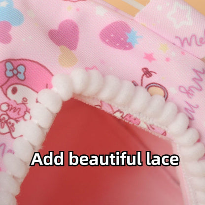 Sugar Glider Tent Nest with Blanket Hamster Sleeping Bed Hamster Hideaway Habitat Hammock Hut Hamster Cave Bed Hamster Tent Hideout Plush Canvas Tents for Rat Guinea Pig Ferret (Pink,Small)